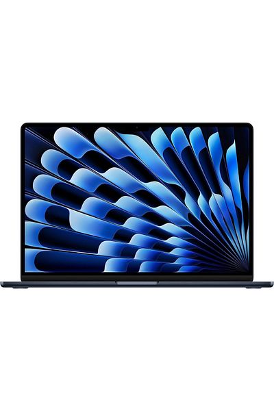 Apple MacBook Air 2023 بشريحة M2: شاشة Retina مقاس 15.3 بوصة، وذاكرة وصول عشوائي (RAM) سعة 8 جيجابايت، وقرص SSD سعة 256 جيجابايت، وإصدار Midnight، باللغة العربية/الإنجليزية