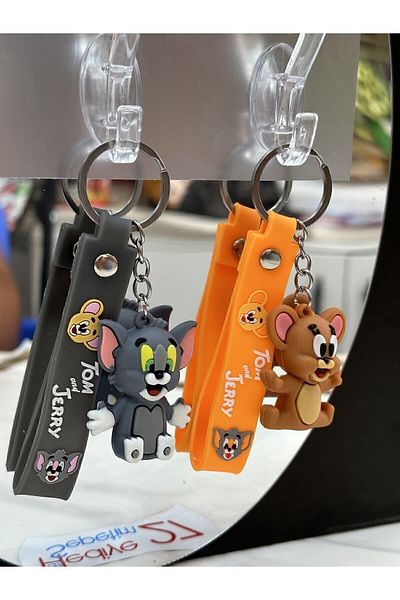 cantekin Silicone Keychain Tom And Jerry Couple