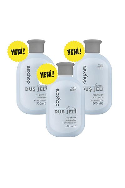 Daycare 500 ml X 3 Pieces Sea Moisturizing Intense Consistency Shower Gel