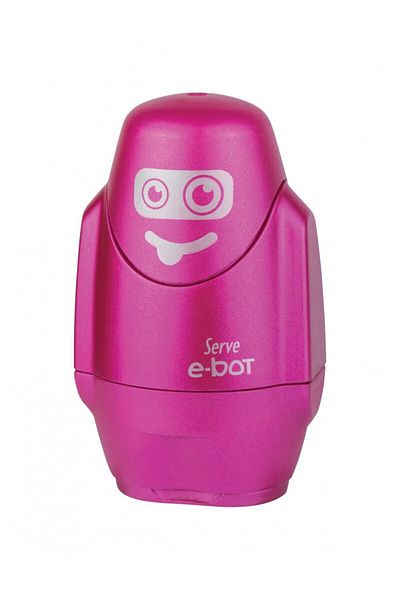 Serve Острилка за моливи E-bot Eraser, метално розова