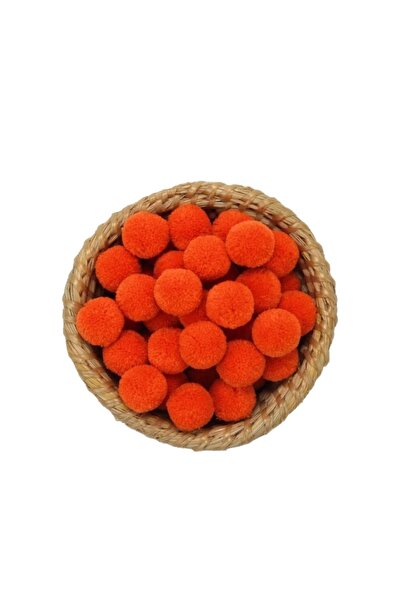 Kalben Kumaş كرة صوف برتقالية 2 سم - 50 قطعة