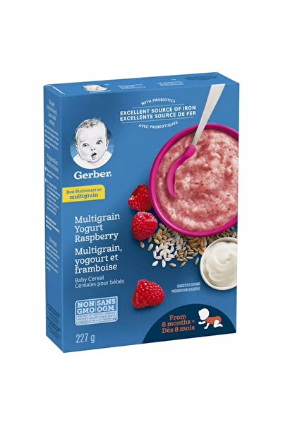 GERBER Cereals-MultiGrain Yogurt & Raspberry- Çok Tahıllı Yoğurt& Frambuaz Ka...