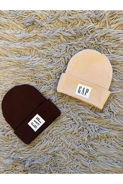 enes baby Pack of 2 Flexible Ribbed Ribbed Label Berets
