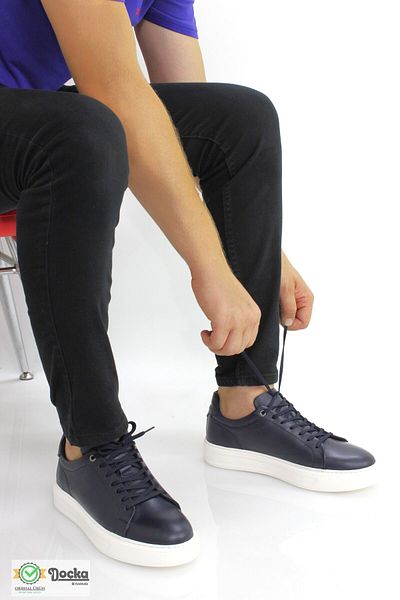 MARCOMEN Genuine Leather Orthopedic Men's Sports Shoes - Thick White Sole, Daily Use, Mr24/Cs18639