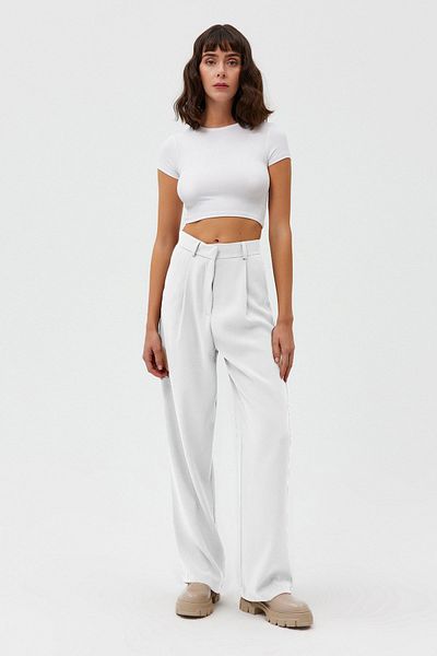 Açelya Okcu High Waist Women's Palazzo Trousers - Wed Leg Style