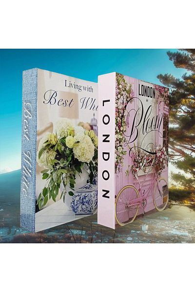 ndukkan Decorative Book Look Box Set of 2 Decorative Book Looking Box