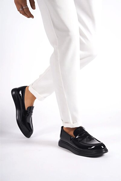 BAL ALTINÖKÇE AYAKKABICILIK Ανδρικά λουστρίνι γυαλιστερά μαύρα φλατ κλασικά παπούτσια Καθημερινά παπούτσια αρραβώνων γάμου