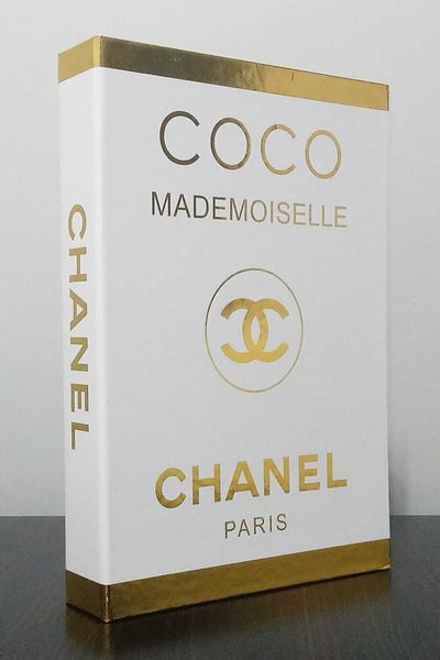ndukkan Coco White Gilt Themed Decorative Book Box