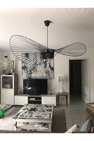VİSENTE HOME Telli Şık Siyah Metal Sarkıt Avize