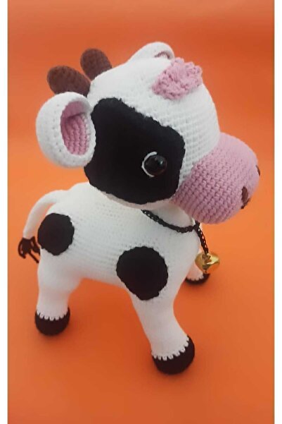 S&k Collection Sevimli Inek Organik Amigurumi Örgü Oyuncak