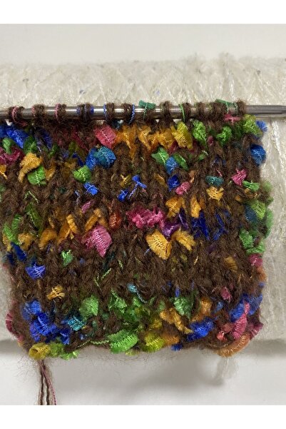 göçer Πλεκτό νήμα Moher καφέ πολύχρωμο μαγικό νήμα yumaklar 100γρ