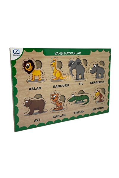 CA Games 8 Pieces Wild Animals 29.5X19.5Cm Educational-Tutorial Healthy Child...