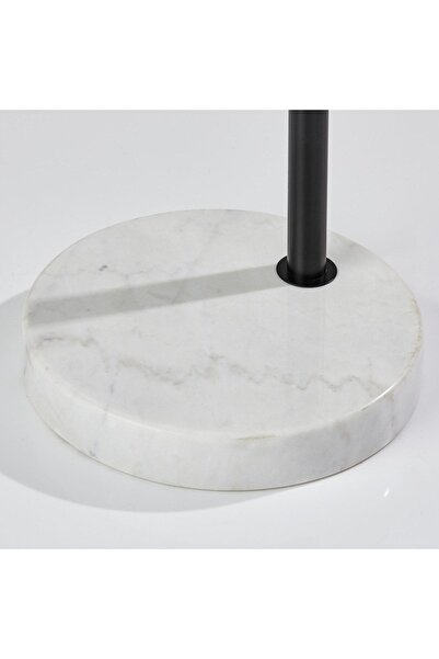 VİSENTE HOME Deve Boynu Modern Tasarım Mermer Ayaklı Siyah Lambader
