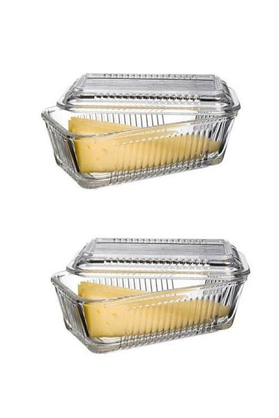 Paşabahçe Frigo Covered Breakfast Butter and Cheese Bowl 2 Pieces 072oa