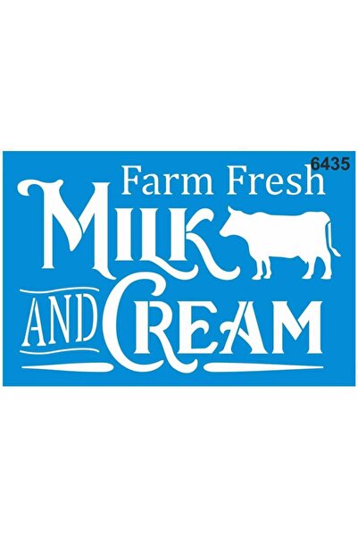 StencilSepeti 6435 Farm Fresh - Cow and Dairy Farm Painting Template, Stencil...