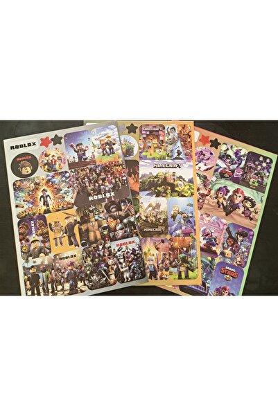 Bluoksweet 3 büyük sayfa 24X17 cm model-3 çocuk sticker defter kitap yapıştır