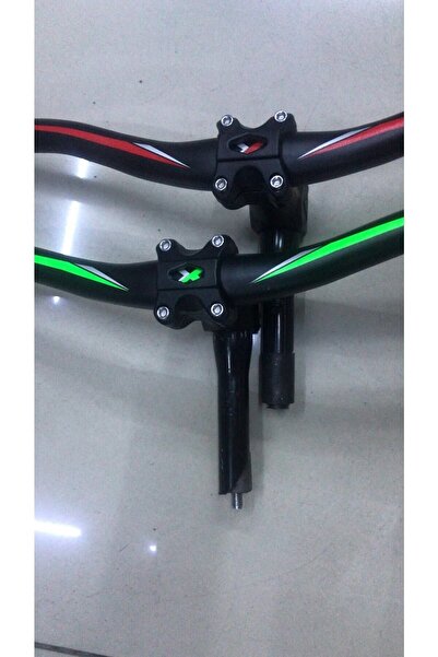 motobisikletim Bisiklet Gidon Seti [siyah-kırmızı] Alümiyum 62 Cm Direksiyon ...