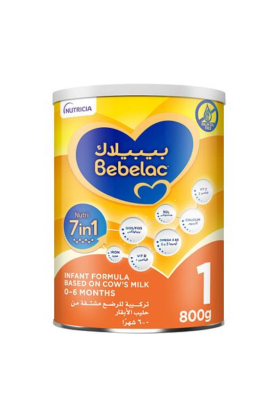 Bebelac 1 Nutri 7in1 Infant Milk Formula from Birth to 6 months, 800g