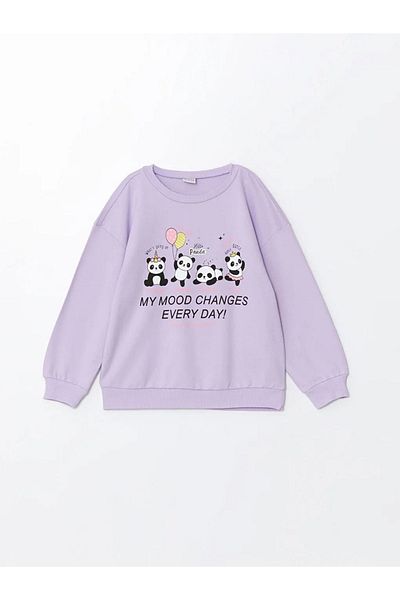 LC Waikiki LCW ECO Lilac - Σετ φόρμας για κορίτσια με λαιμόκοψη