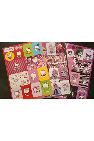 Bluoksweet 24X17 cm Model-2 Caiet cu autocolante pentru copii - 3 pagini mari