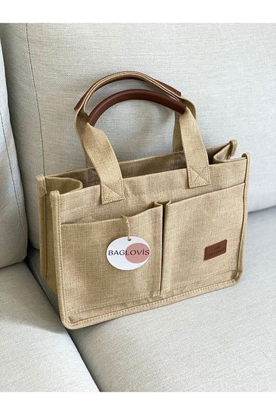 BAGLOVİS Canvas Shoulder Bag with Precepts