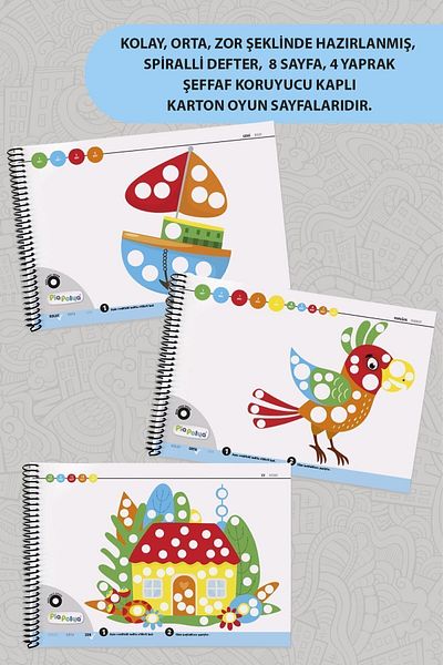 piapolya 2 Sets of Labeled, Dot Label Book and Labels| Preschool Notebook| Dot Label