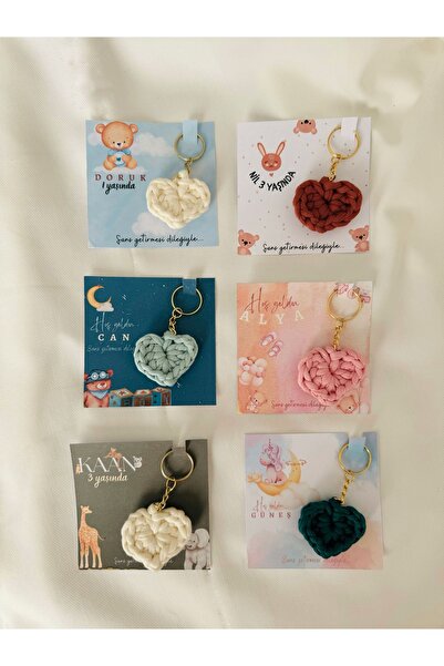 LikyaDükkan 20 Adet İsme Özel Yazılı Doğum Günü Yeni Doğan Hediyeliği Kartlı ...