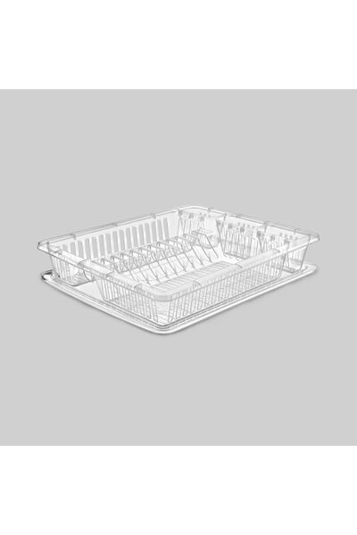 ANADOLU AVM Süper Lüks Şeffaf Büyük Boy Bulaşık Süzgeci Bulaşıklık Tabaklık B...