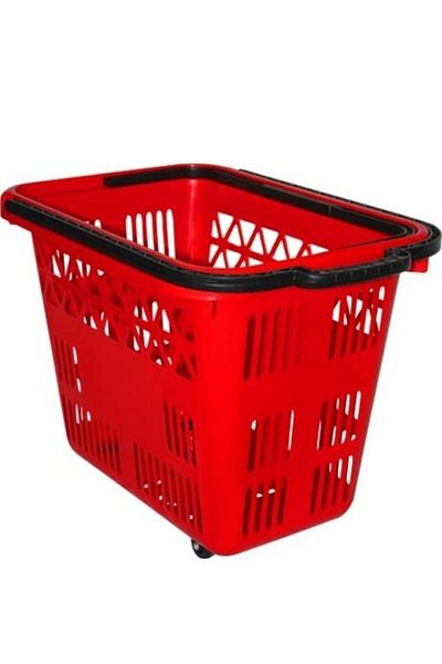 antelope 54 Lt Shopping Market Basket with Plastic Wheels