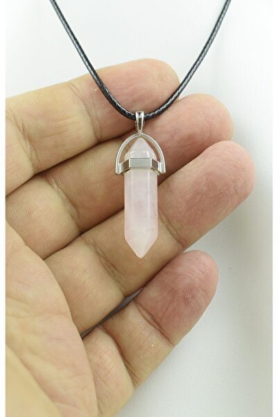 CELAKS مسمار قطع قلادة من حجر الكوارتز الطبيعي الوردي