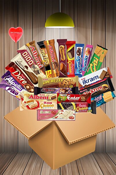 Ülker Efsane Atıştırmalık Paketi 24 Parça. Tohumlu Kalem Hediyeli.