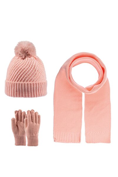 Kitti 9-15 Yaş Kız Çocuk Atkı Bere Eldiven