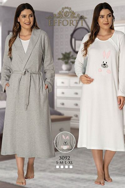 Effort Pijama Σετ Νυχτικό εγκυμοσύνης με ρόμπα