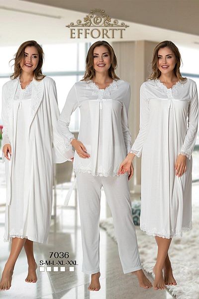 Effort Pijama Σετ εγκυμοσύνης με γιακά δαντέλα