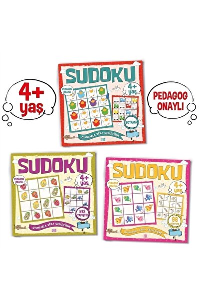 dokuzyayinlari Çocuklar Için Sudoku Seti (4 YAŞ) 3 Kitap Takım