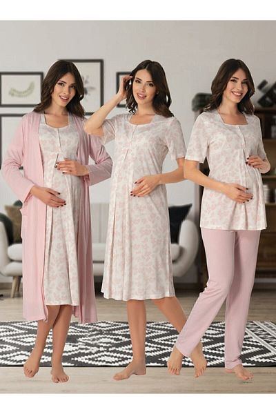 Effort Pijama Zerre Bebe Women's Maternity Pregnant Set 8016