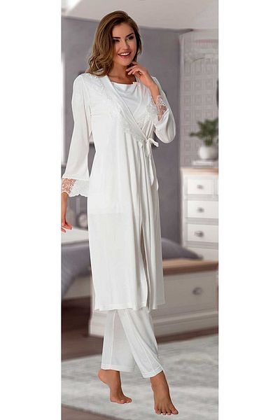 Effort Pijama Effortt 2054 Maternity Pajamas and Dressing Gown Set - Lace Detailed