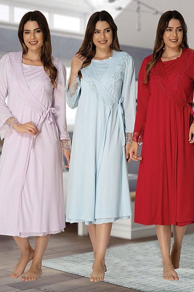 Effort Pijama ثوب صباحي للنساء الحوامل باللون الأحمر