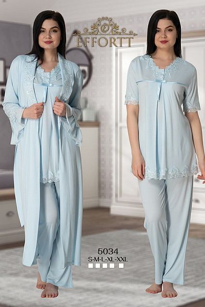 Effort Pijama Set pijama lungă de maternitate - Set pentru femei, de sus și de jos cu halat