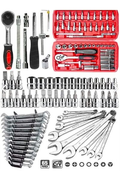 rigour 65 Piece Socket And Wrench Set Combination Wrench Set And Socket Set