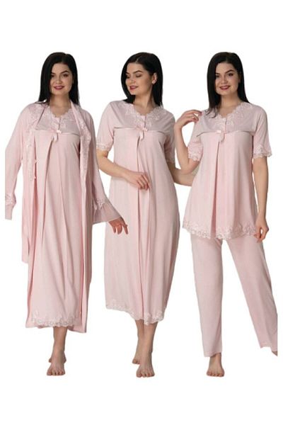 Effort Pijama Γυναικεία ροζ πιτζάμες εγκυμοσύνης νυχτικό 5036