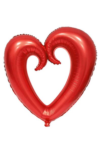 SURPRISE PARTY STORE Red Empty Heart Foil Balloon 40 inches 100 cm Romantic Marriage Proposal Surprise Celebration for Lover