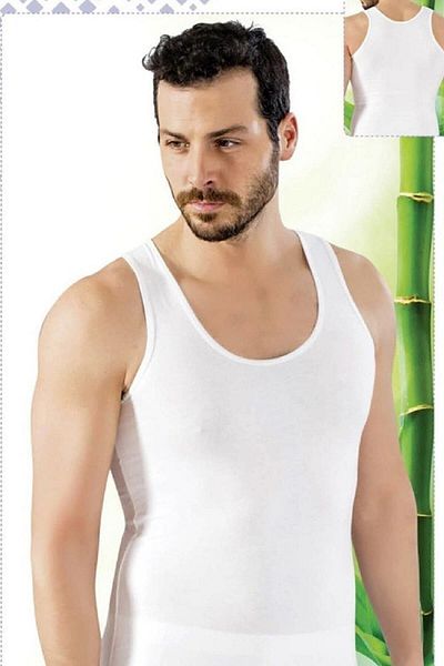 LÜXDRM Men's White Bamboo Tank Top 3900