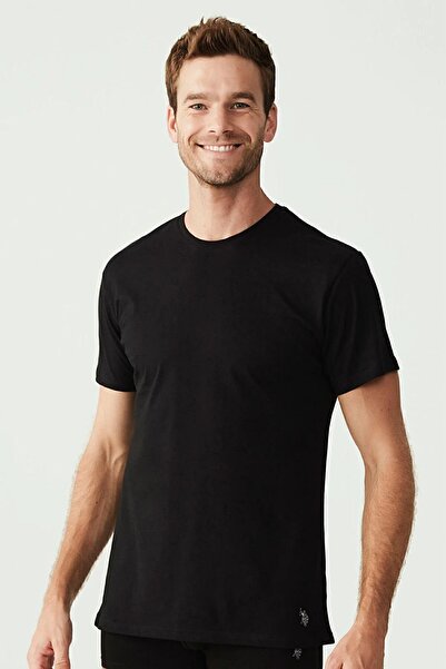 U.S. Polo Assn. US Polo Assn.Men's Black Tank Top - 2-Piece Round Neck 024.B.8.ONN0.IE.1C.9.LYD.7.E