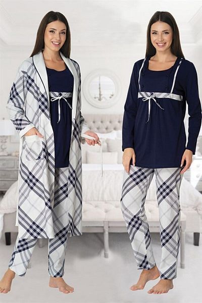 Effort Pijama Freya Effort Maternity Maternity Dressing Gown Pajamas Set 3 Pieces
