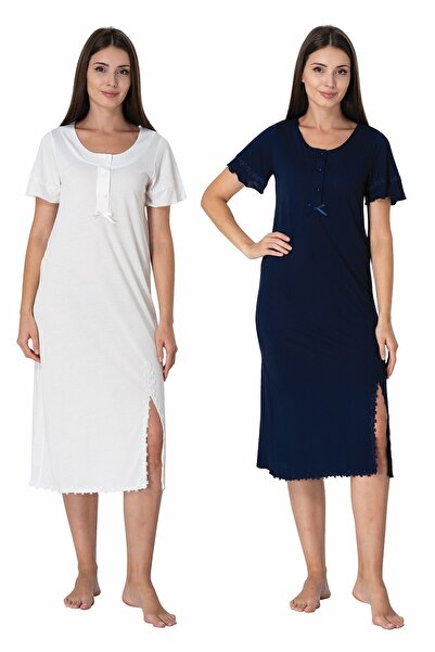 ByLohusa Cămașă de noapte pentru gravidă ecru Effortt postpartum