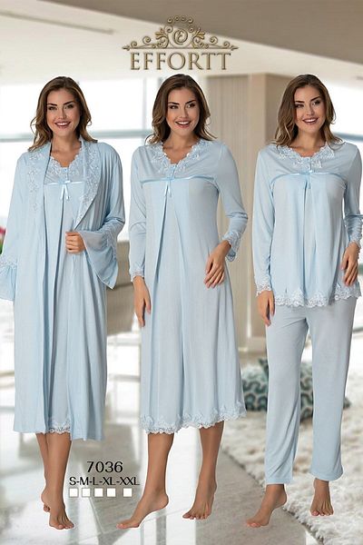 Effort Pijama Set de maternitate guler din dantela