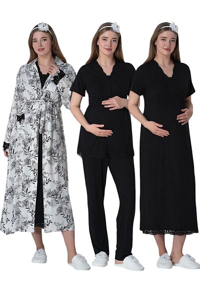 ByLohusa Black Maternity Set