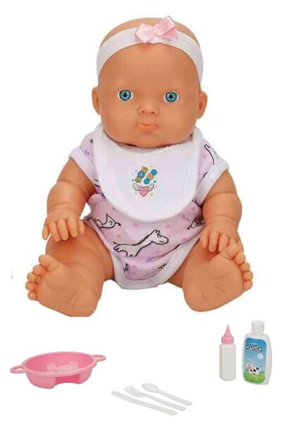BYCEGU 31650 PEMBE RENK YEMEK ZAMANI OYUNCAK KEL ET BEBEK ADA BEBEK OYUNCAK BEBEK 23 CM
