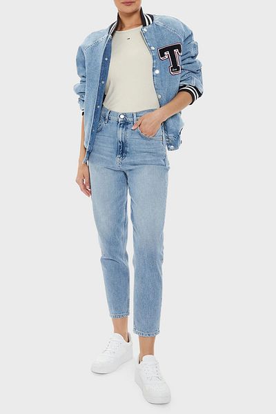 Tommy Jeans Cotton Mom Fit magas derekú farmer farmer NADRÁG DW0DW19247 1AB